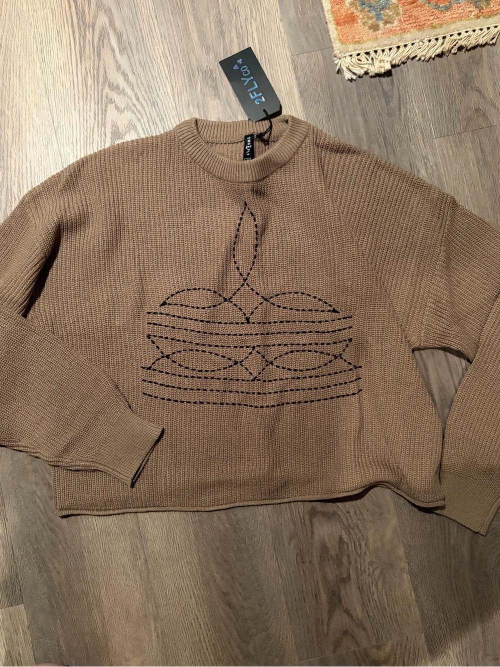 2FLY CO.  Sweater with western stitch Detail